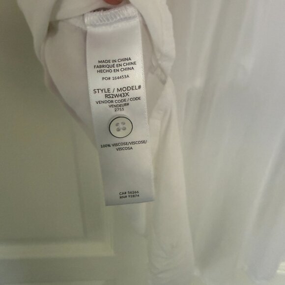 Splendid Tie Front Button Down Shirt with Front Pocket- M- White - Picture 7 of 7